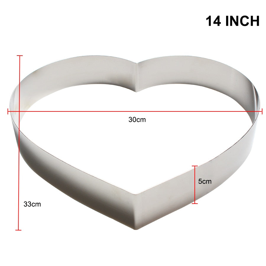 7-14 ZOLL Herz Kreis Form Hochzeit, besondere Anlässe, Gebäck Dekoration Form