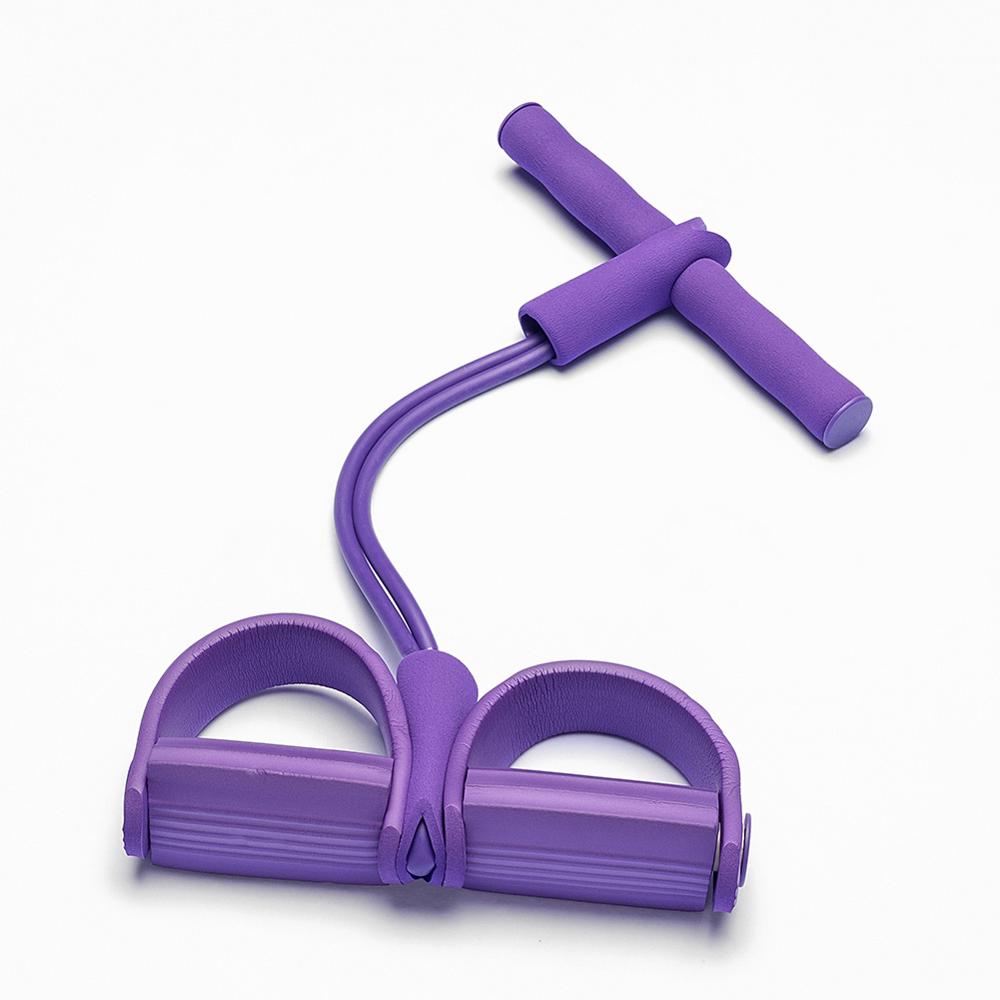 Widerstandsbänder 4-Röhren-Pedal-Fitnessseil, Latex-Pedaltrainer, Zugseil-Expander & Gummibänder