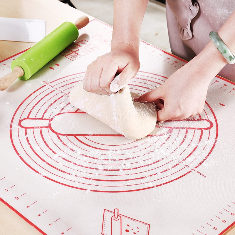 Antihaft-Silikon-Backmatte, Pizza-Teigmaschine, Kneten, Ausrollen, Teigunterlage, Backformen, Kneten
