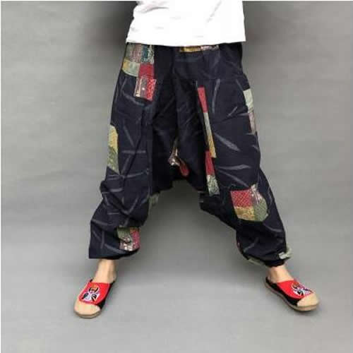 Baggy-Haremshose für Damen, kausaler Druck, Hippie-Jogginghose