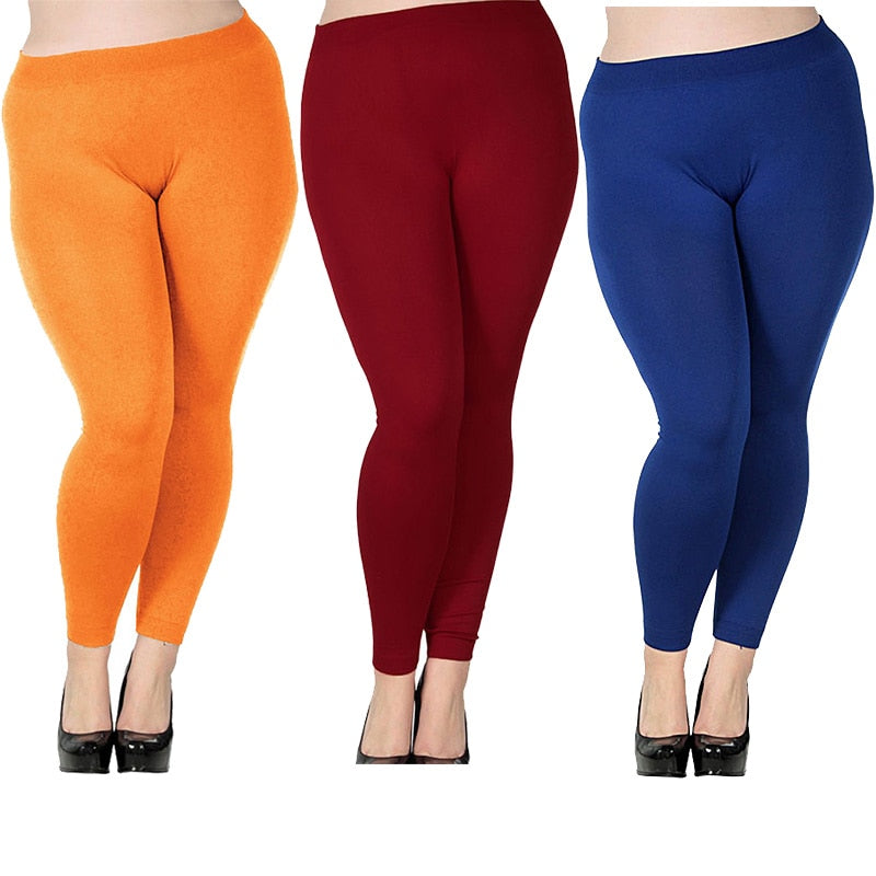 Frauen plus Größe Modal nahtlose hohe Taille Leggings in voller Länge dehnbar