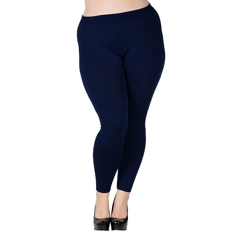 Frauen plus Größe Modal nahtlose hohe Taille Leggings in voller Länge dehnbar