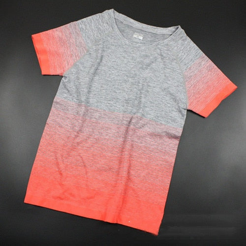 Damen Kurzarm Yoga Tops Lose Gym, Schnell trocknend Laufende T-Shirt