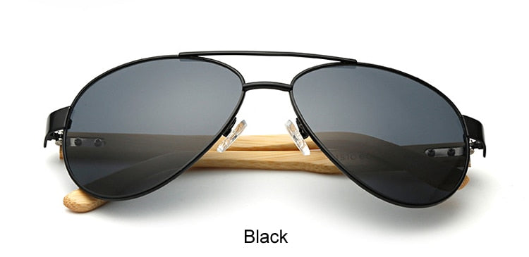 Ralferty Vintage Pilot Wood Sonnenbrille Herren & Damen UV400, Gradient Sonnenbrille