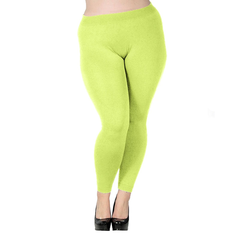Frauen plus Größe Modal nahtlose hohe Taille Leggings in voller Länge dehnbar