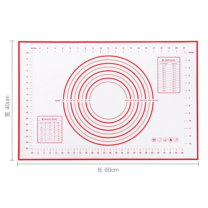 Antihaft-Silikon-Backmatte, Pizza-Teigmaschine, Kneten, Ausrollen, Teigunterlage, Backformen, Kneten
