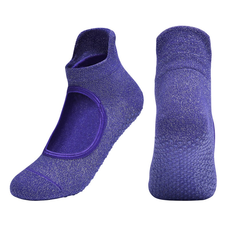 2023 Professionelle Anti Slip Yoga Socken, Sport Atmungsaktive Pilates Socken aus Baumwolle