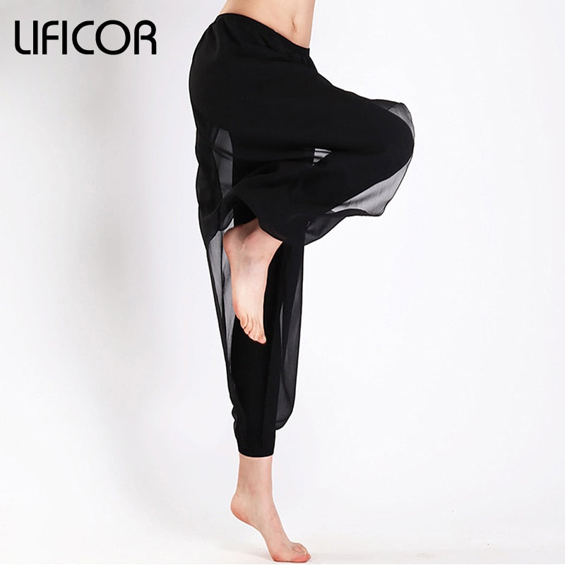 Capri Workout Jogginghose Plus Größe, Breite Bein Yoga Hosen