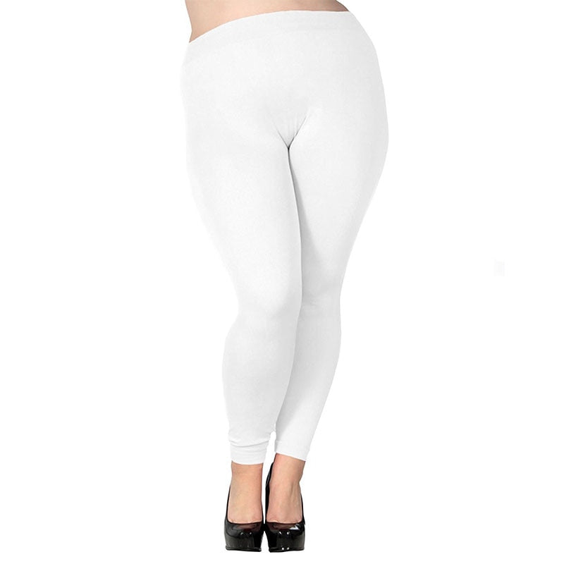 Frauen plus Größe Modal nahtlose hohe Taille Leggings in voller Länge dehnbar