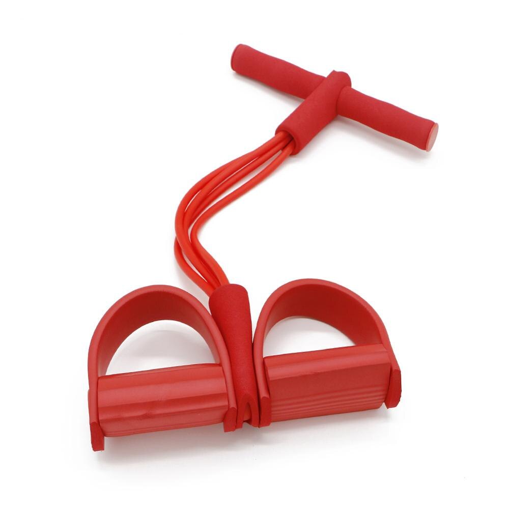 Widerstandsbänder 4-Röhren-Pedal-Fitnessseil, Latex-Pedaltrainer, Zugseil-Expander & Gummibänder