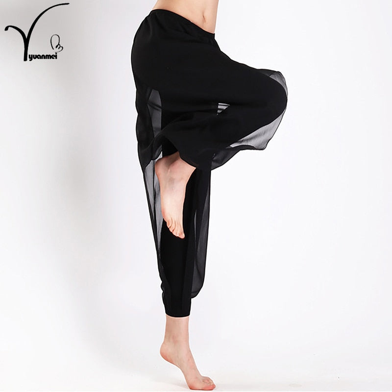 Capri Workout Jogginghose Plus Größe, Breite Bein Yoga Hosen