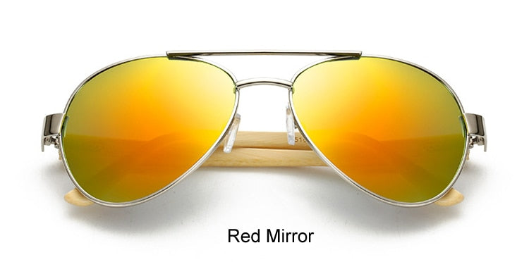 Ralferty Vintage Pilot Wood Sonnenbrille Herren & Damen UV400, Gradient Sonnenbrille