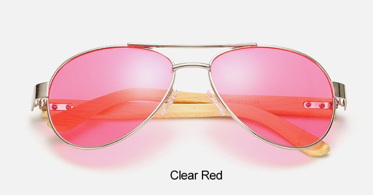 Ralferty Vintage Pilot Wood Sonnenbrille Herren & Damen UV400, Gradient Sonnenbrille
