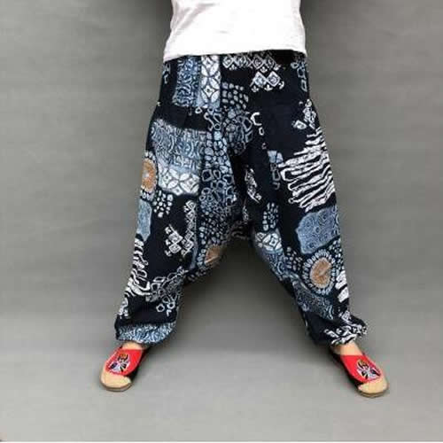 Baggy-Haremshose für Damen, kausaler Druck, Hippie-Jogginghose