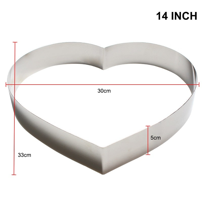 7-14 ZOLL Herz Kreis Form Hochzeit, besondere Anlässe, Gebäck Dekoration Form