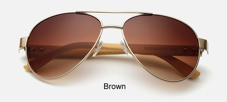 Ralferty Vintage Pilot Wood Sonnenbrille Herren & Damen UV400, Gradient Sonnenbrille