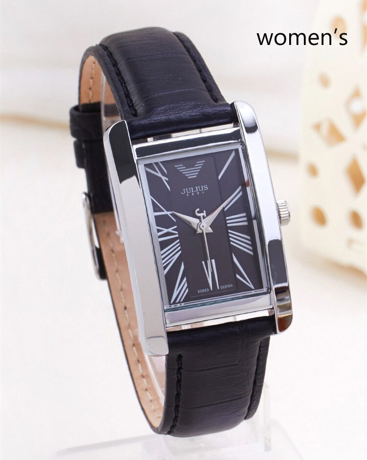 Klassische Frauen & Männer Luxus Armbanduhr aus Leder