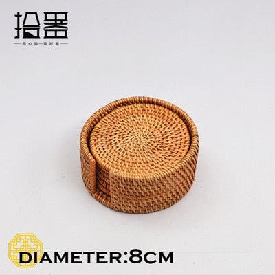 6 teile/los Kreative Untersetzer Set Cup Kissen Kungfu Tee Set, Geschirr Tischset, Dish Mat Rattan