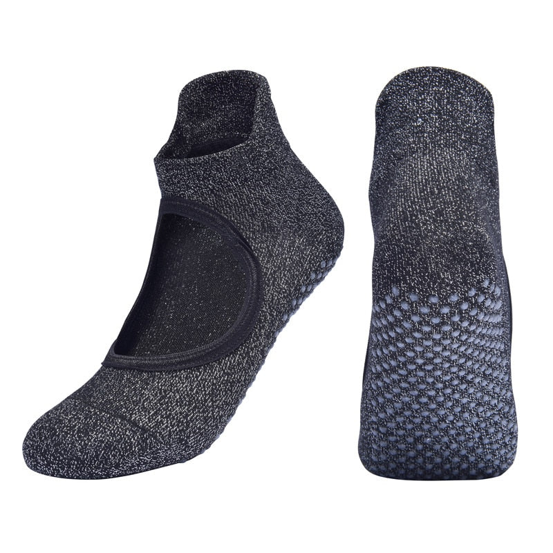 2023 Professionelle Anti Slip Yoga Socken, Sport Atmungsaktive Pilates Socken aus Baumwolle