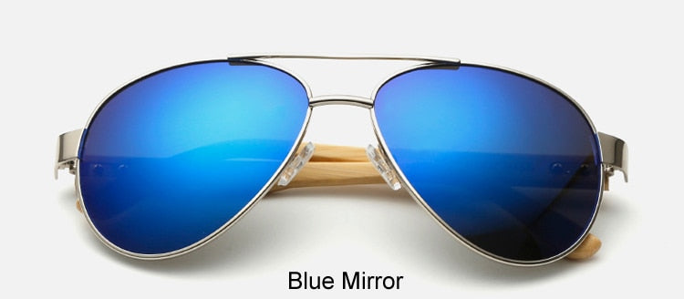 Ralferty Vintage Pilot Wood Sonnenbrille Herren & Damen UV400, Gradient Sonnenbrille