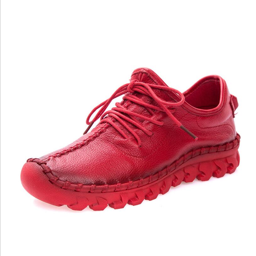 Handgemachte Echtes Leder Frauen Schuh, Turnschuhe Freizeitschuhe