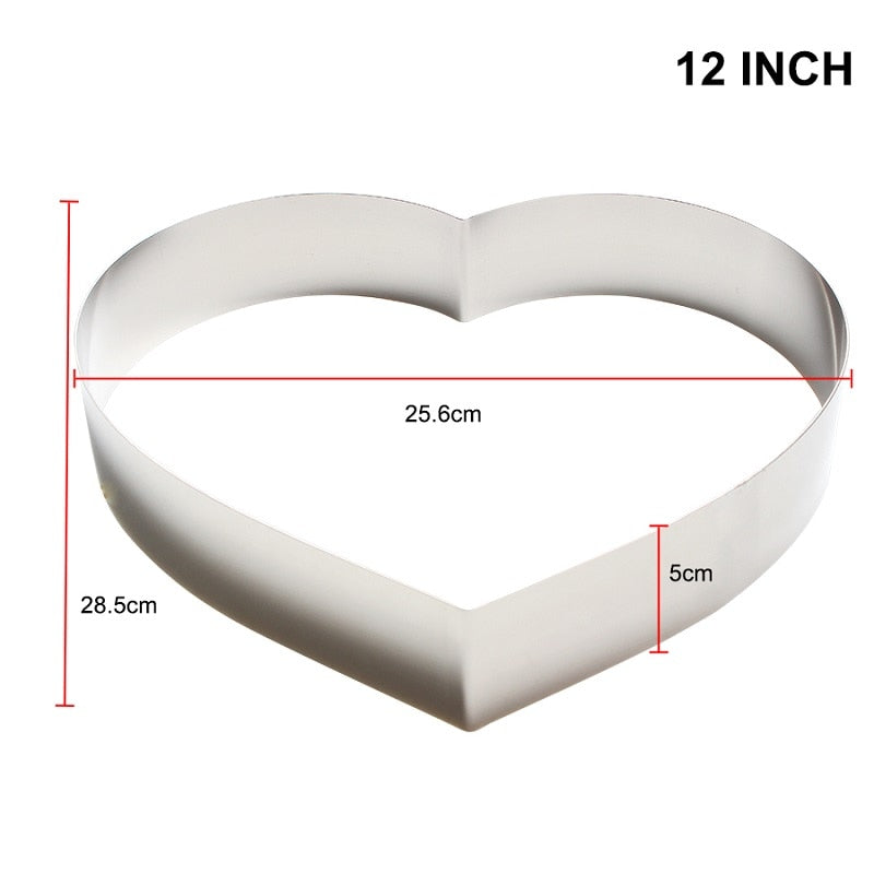 7-14 ZOLL Herz Kreis Form Hochzeit, besondere Anlässe, Gebäck Dekoration Form