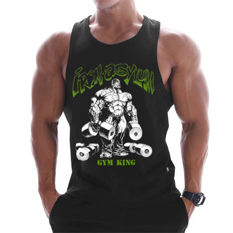 Neue Fitnessstudios Kleidung aus Baumwolle, Bodybuilding ärmelloses Unterhemd