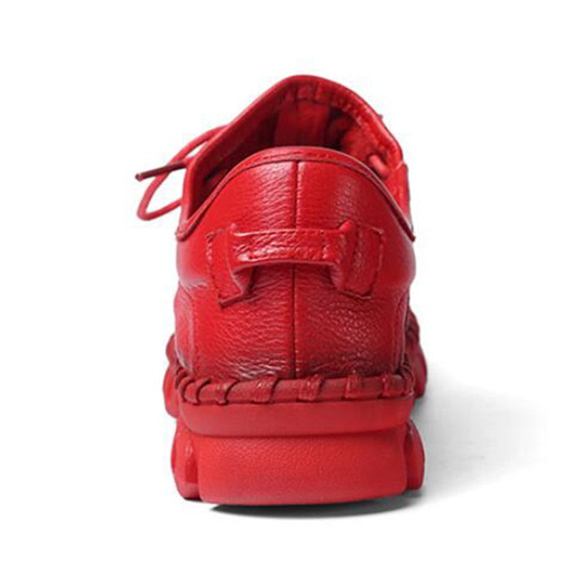 Handgemachte Echtes Leder Frauen Schuh, Turnschuhe Freizeitschuhe