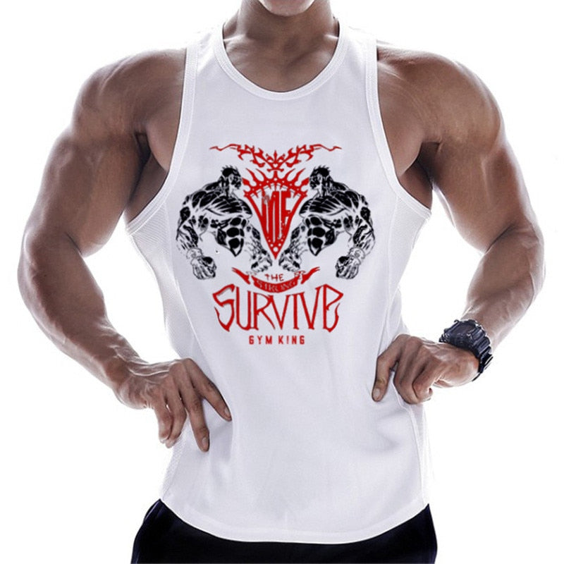 Neue Fitnessstudios Kleidung aus Baumwolle, Bodybuilding ärmelloses Unterhemd