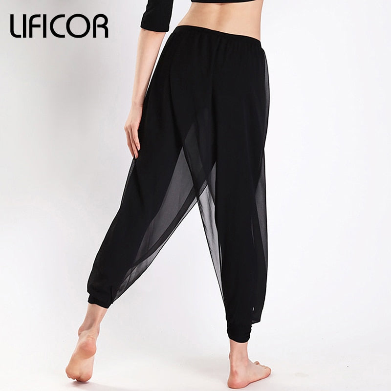 Capri Workout Jogginghose Plus Größe, Breite Bein Yoga Hosen