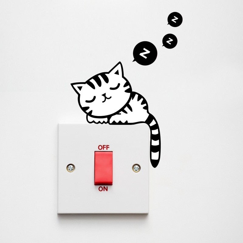 Katzen 3D-Wandaufkleber, Toilettenaufkleber, Lochansicht, lebendige Hunde, Badezimmer, für Heimdekoration, Tiere, Vinyl-Aufkleber, Kunst, Tapete, Poster