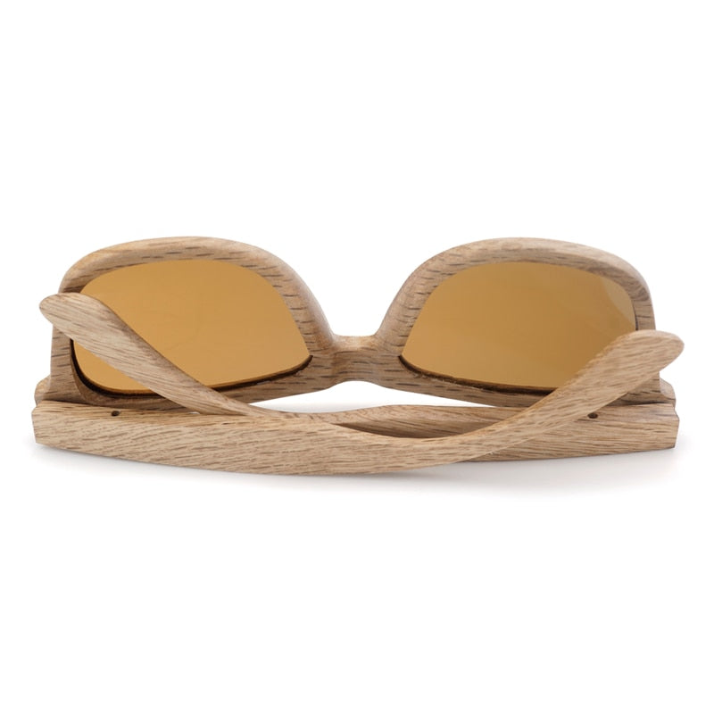 Damen & Herren Sonnenbrille, Handarbeit Natur Holz Polarisierte Brillengestell inklusive Holz Geschenkbox