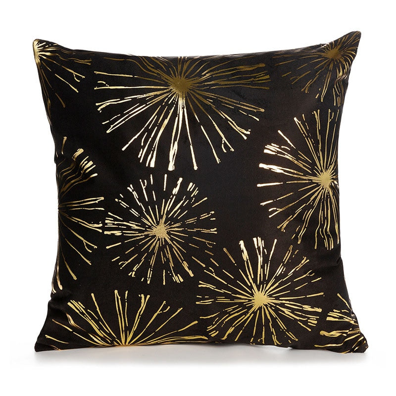 Geometrischer Kissenbezug, Schwarz Weiß Kissenbezug, Dekoratives Kissen Mode Golden Designer 45x45
