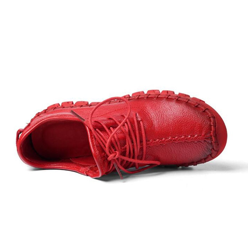 Handgemachte Echtes Leder Frauen Schuh, Turnschuhe Freizeitschuhe