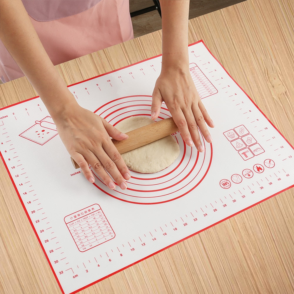 Antihaft-Silikon-Backmatte, Pizza-Teigmaschine, Kneten, Ausrollen, Teigunterlage, Backformen, Kneten
