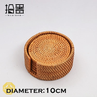6 teile/los Kreative Untersetzer Set Cup Kissen Kungfu Tee Set, Geschirr Tischset, Dish Mat Rattan