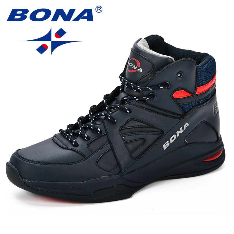 BONA Herren Basketballschuhe, Outdoor Cow Split Herrenschuhe