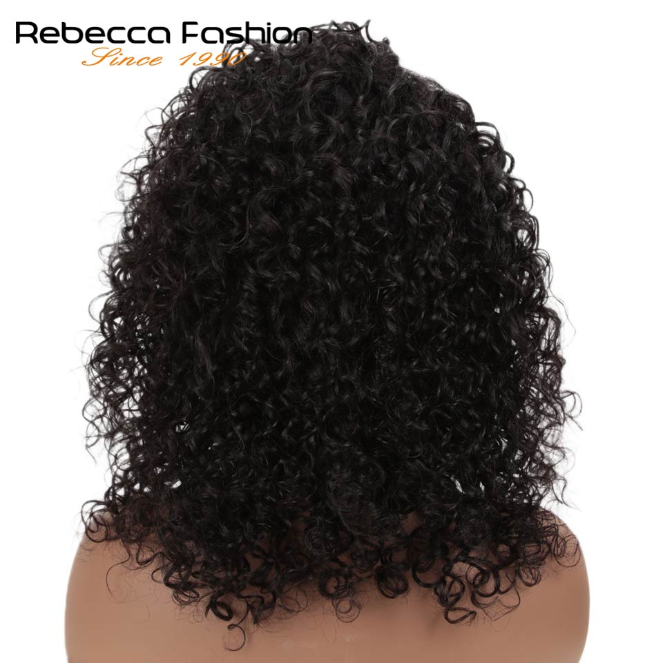 Rebecca Lace Front Short Bob Perücken Afro Kinky Curly Echthaarperücken, brasilianischen Human Lace Perücke