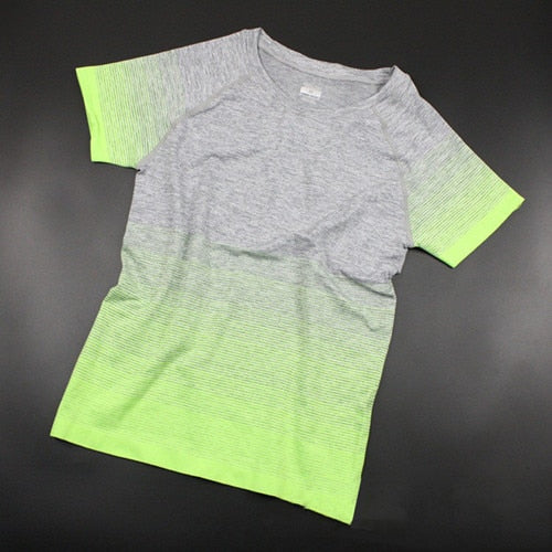 Damen Kurzarm Yoga Tops Lose Gym, Schnell trocknend Laufende T-Shirt