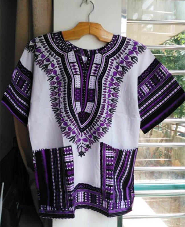 2023 neue Mode Design afrikanischen traditionellen Druck 100% Baumwolle, Dashiki T-Shirt für Herren