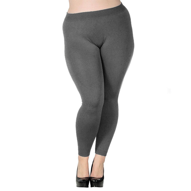 Frauen plus Größe Modal nahtlose hohe Taille Leggings in voller Länge dehnbar