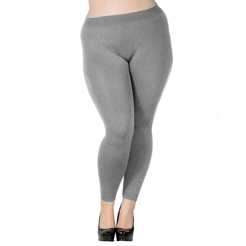 Frauen plus Größe Modal nahtlose hohe Taille Leggings in voller Länge dehnbar