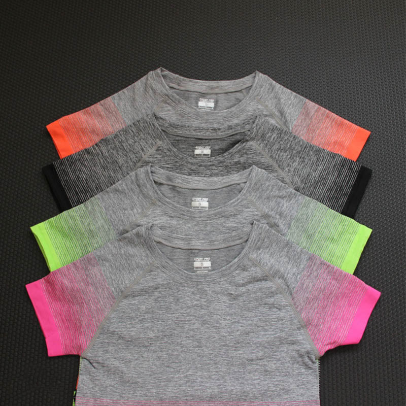 Damen Kurzarm Yoga Tops Lose Gym, Schnell trocknend Laufende T-Shirt