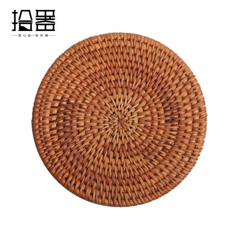 6 teile/los Kreative Untersetzer Set Cup Kissen Kungfu Tee Set, Geschirr Tischset, Dish Mat Rattan