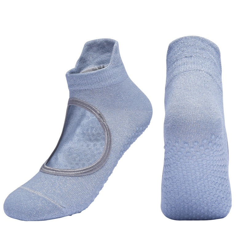2023 Professionelle Anti Slip Yoga Socken, Sport Atmungsaktive Pilates Socken aus Baumwolle