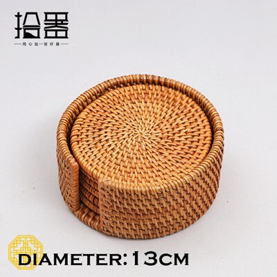 6 teile/los Kreative Untersetzer Set Cup Kissen Kungfu Tee Set, Geschirr Tischset, Dish Mat Rattan