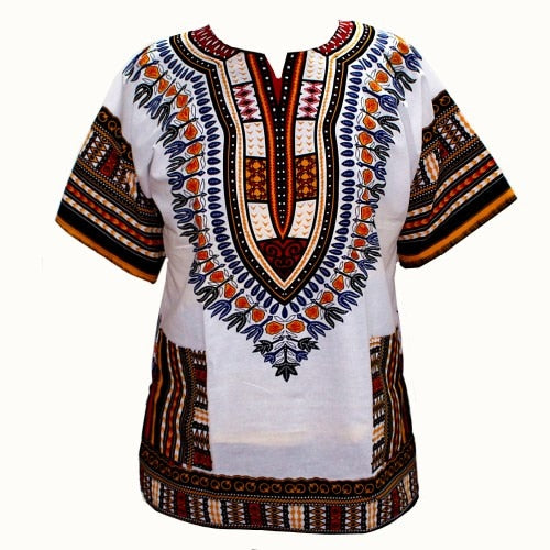 2023 neue Mode Design afrikanischen traditionellen Druck 100% Baumwolle, Dashiki T-Shirt für Herren