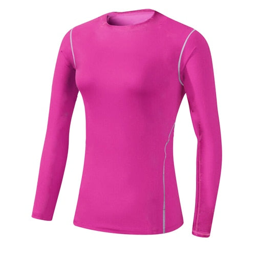 15% Elasthan Add Wool Damen-Fitness T-Shirt, Langarm Workout Bluse