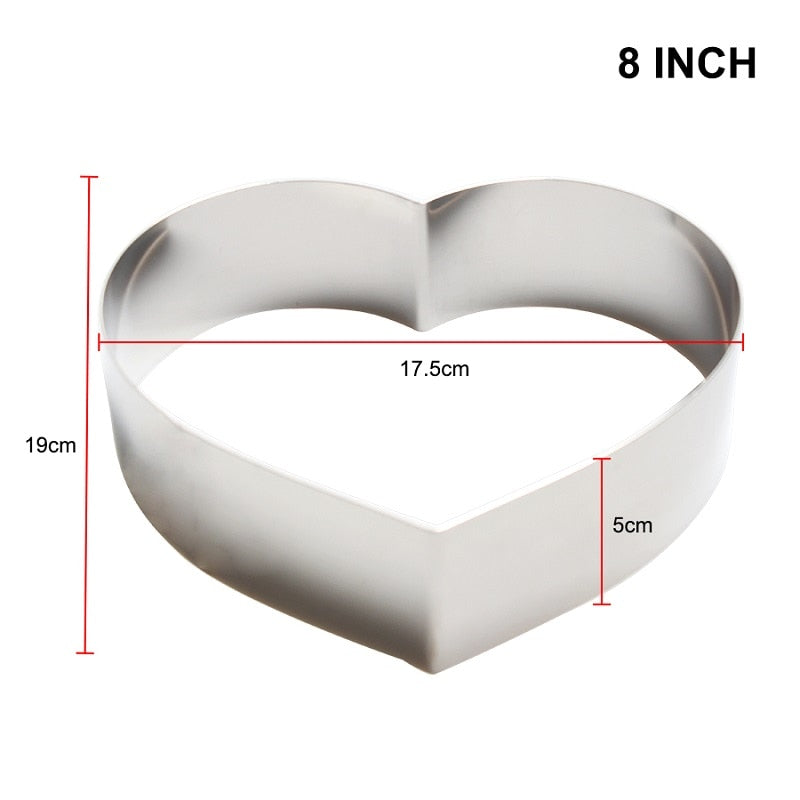 7-14 ZOLL Herz Kreis Form Hochzeit, besondere Anlässe, Gebäck Dekoration Form