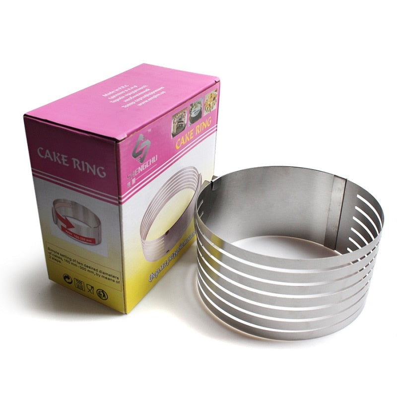 20 CM, 30 CM Einstellbare Runde Brot Kuchenschneider, Edelstahl Kuchenschneider, 7 Schichten Slicer Mousse Ringform Backwerkzeug